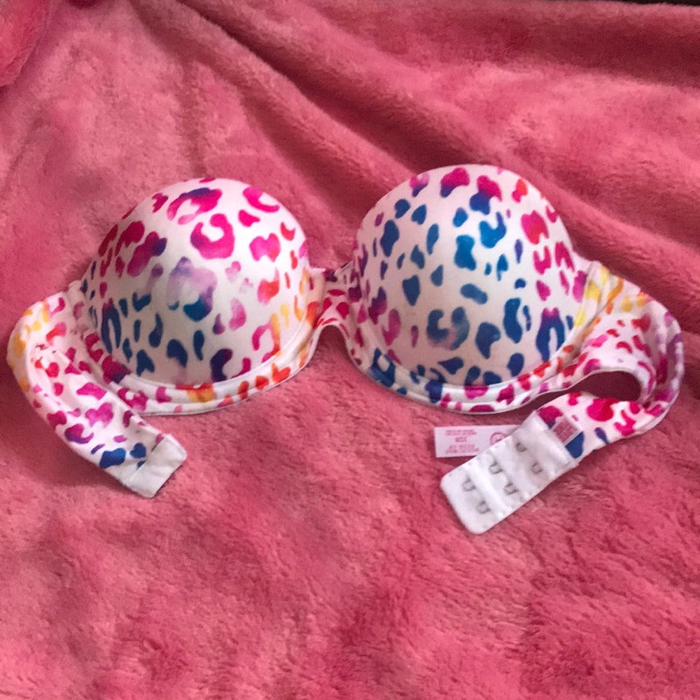 Victoria secret PINK rainbow leopard pushup EUC